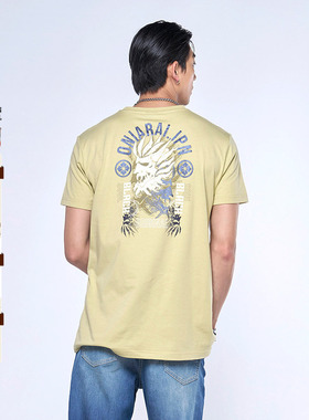 ONIARAI/鬼洗24春夏新大和魂匠人双侧鬼面短袖男士宽松T恤B830145