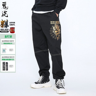 情侣款 休闲长裤 22B6401 春夏潮牌烫金鬼头印花男士 oniarai鬼洗