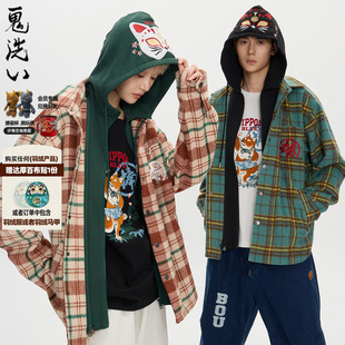 外套男女 式 N340225 鬼洗秋冬新棒系列狐狸面具假两件衬衫 ONIARAI