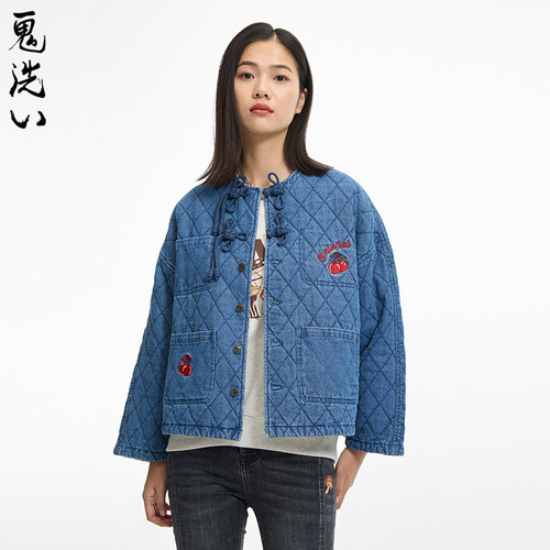 刺绣工艺短款女式外套
