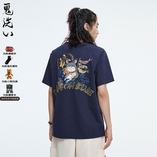 短袖 ONIARAI 鬼洗24春夏新品 棒系列龙猫赐福印花男士 N840234 T恤