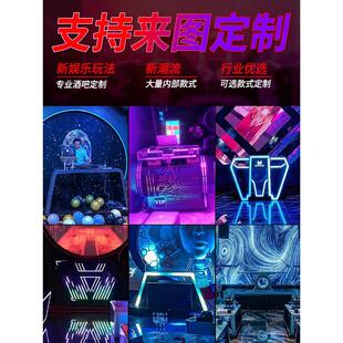 酒吧发光dj台电音包厢打碟机音响架可移动ktv夜店派对包房打碟台