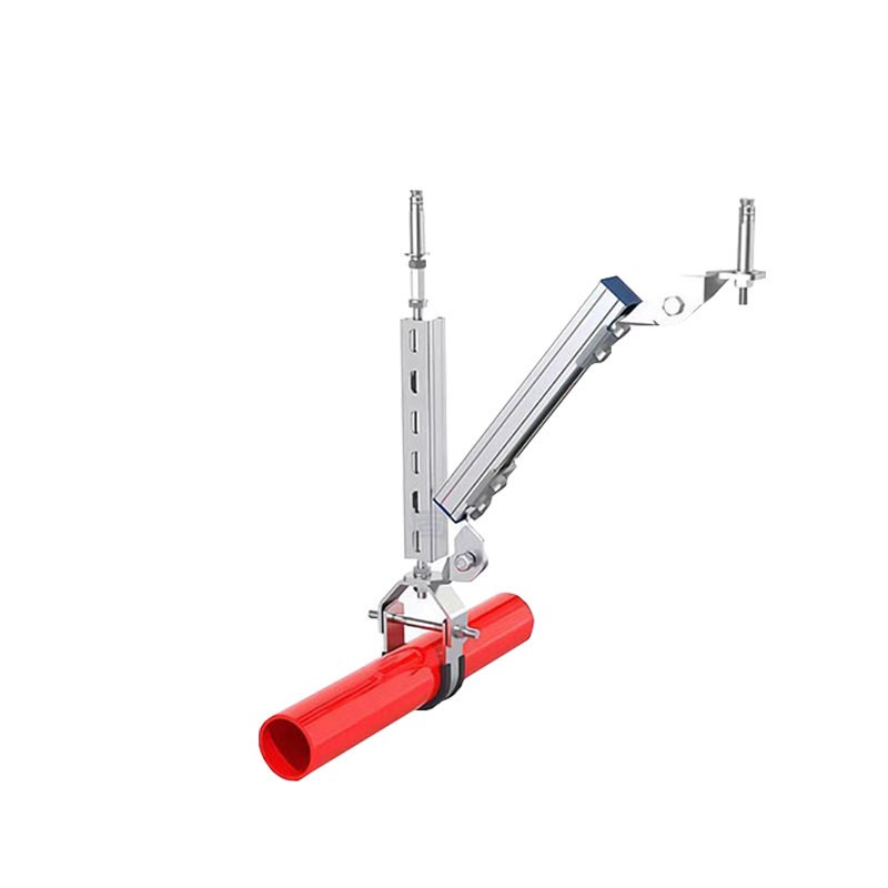 抗震支架消防喷淋给排水空调水管侧向双向支撑建筑机电抗震支吊架