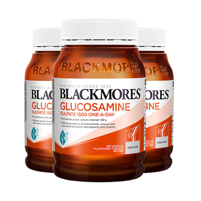 澳佳宝维骨力硫酸氨基葡萄糖180片氨糖骨关节灵*3瓶官方正品