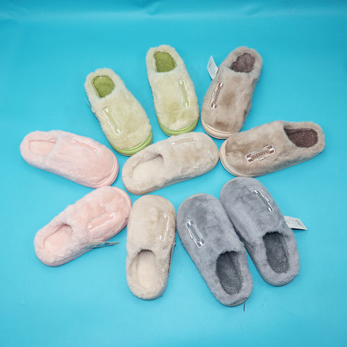 思之语306毛绒保暖棉拖鞋