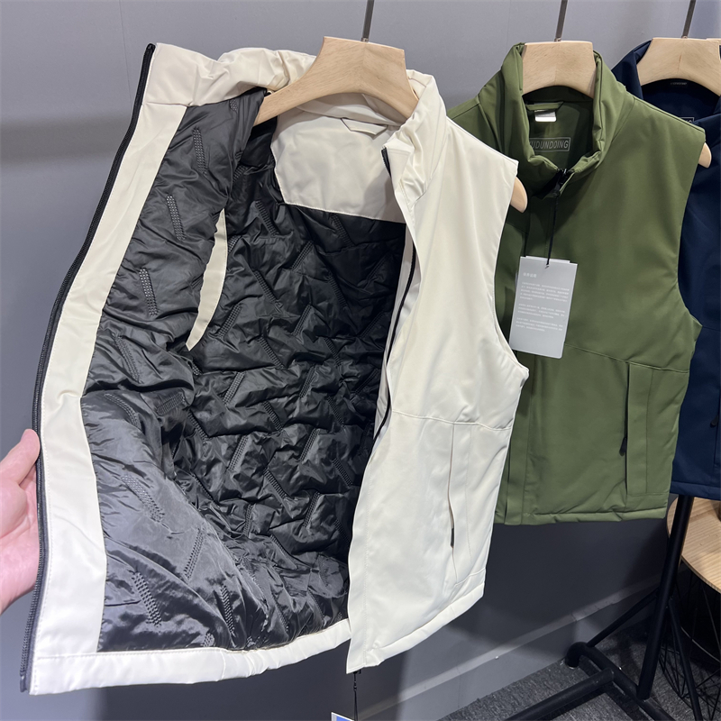 户外大厂订单!压胶分仓锁棉!秋冬男士羽绒棉填充户外休闲马甲潮