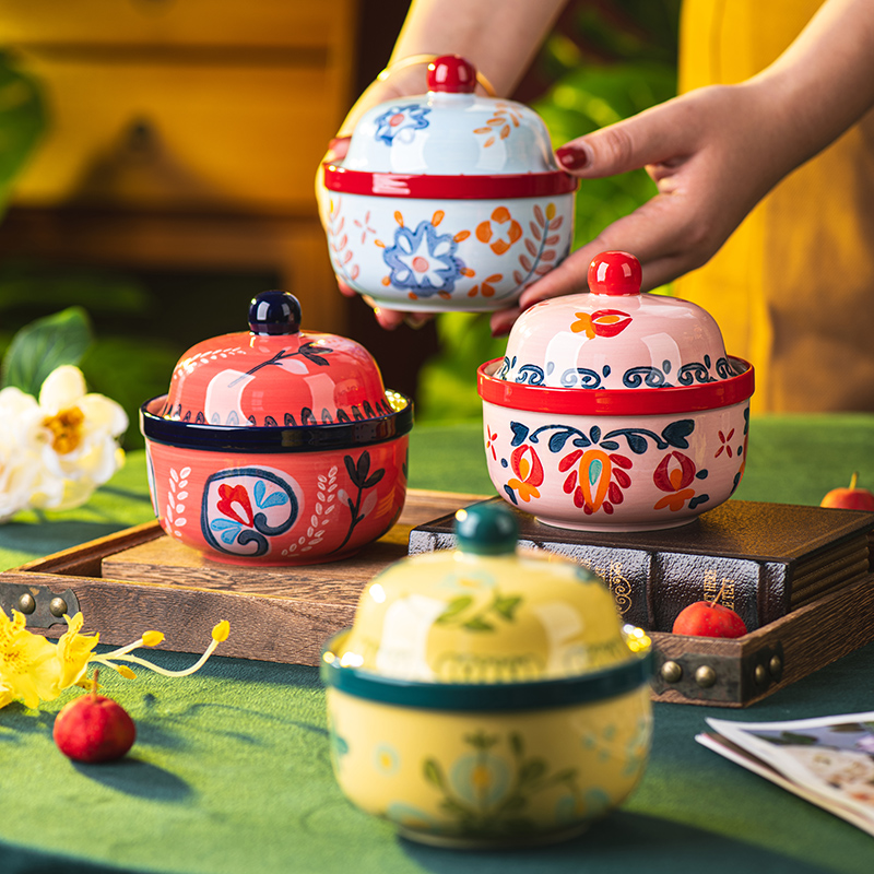 陶瓷蒸盅炖罐家用瓦罐蒸蛋碗