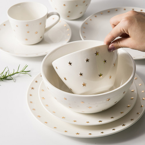 北欧星星餐具高颜值陶瓷甜品碗
