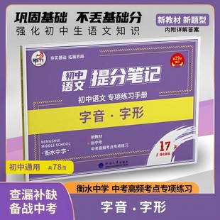 快乐考生字音字形病句初中语文专项练习手册提分练习中考复习资料中考高频考点