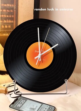 时光留声复古摆钟桌面金属摆件