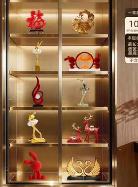 佳助大红色福字玄关摆件套装组合