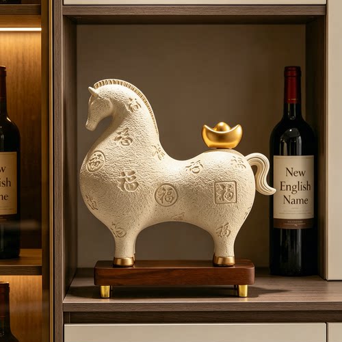 马上有钱摆件办公室旺事业装饰品