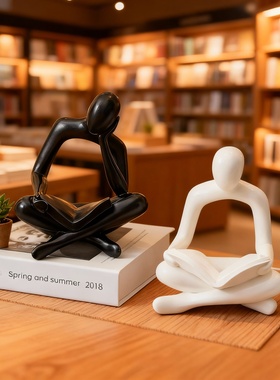 创意人物雕塑摆件现代简约书桌装饰品办公室客厅艺术品