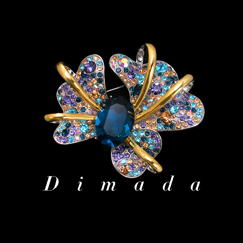 轻奢小众人造水晶女高档胸针胸花