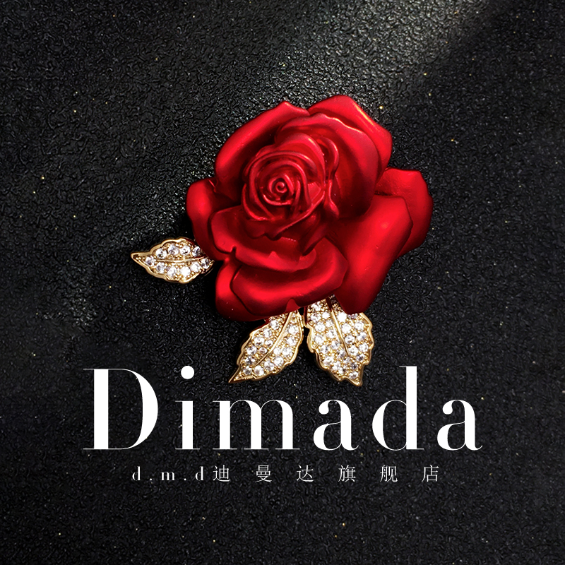 日韩甜美玫瑰花胸针女送闺蜜