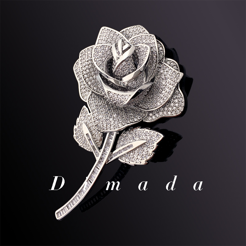 迪曼达日韩女玫瑰胸针设计感小众