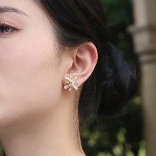 D.M.D 迪曼达烟花锆石耳钉轻奢小众高级感耳环女百搭气质网红耳饰