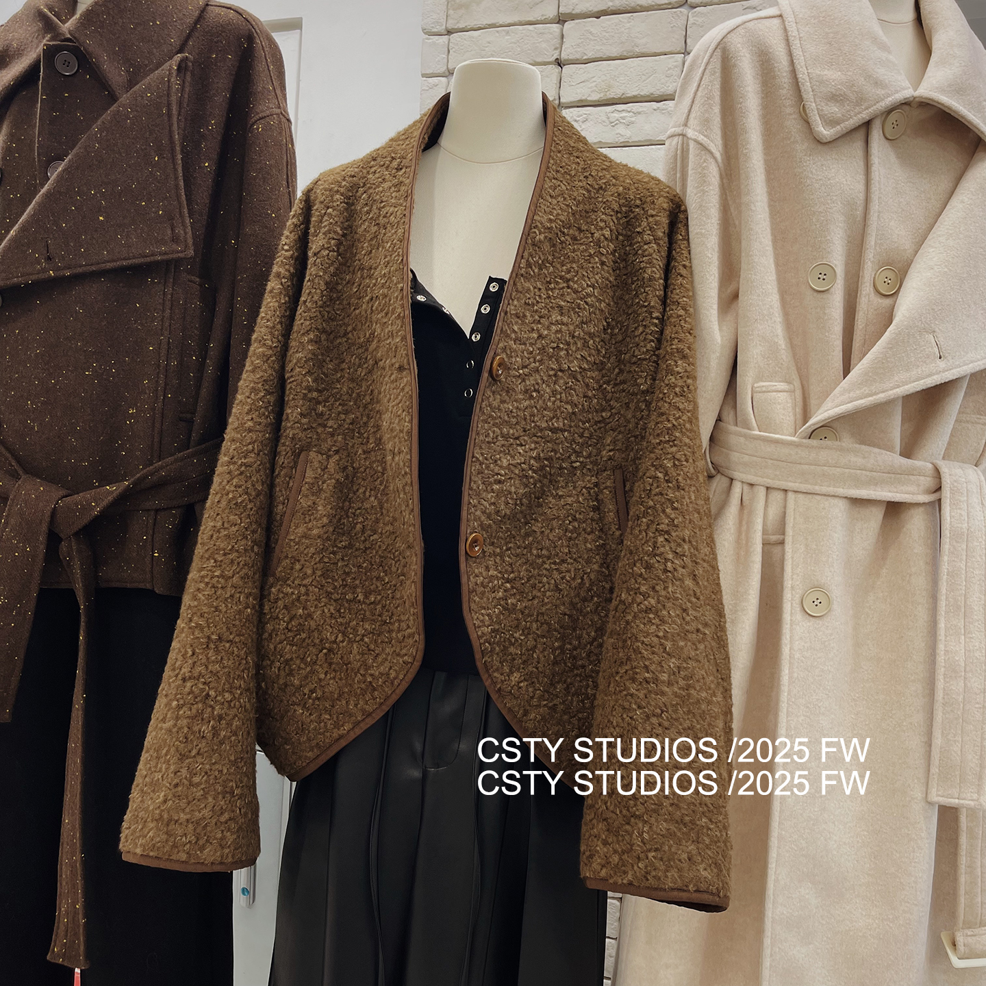 落肩圈圈毛宽松复古高级感外套女秋冬新款慵懒风设计感气质上衣潮