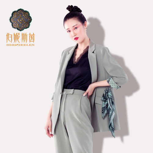 Bernieelen/伯妮斯茵v领蕾丝无袖