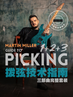 电吉他 中英文 Miller Martin 拨弦技术指南大师班三部曲完整套装