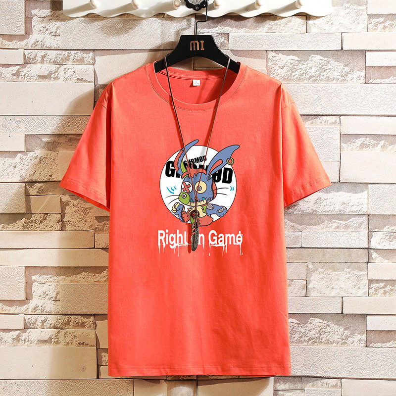 2025新款印花短袖t恤男韩版纯棉打底衫潮流夏季男装上衣T106-P25，男装T恤，星座211-2