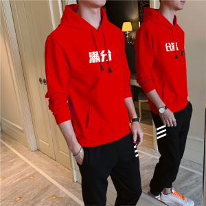 大量备货连帽卫衣常规套头卫衣流行活力青少年休闲装男士套装P85图片