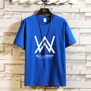 上衣印花图案定制班服校服现货几十万件T恤高品质短袖男士纯棉P25图片