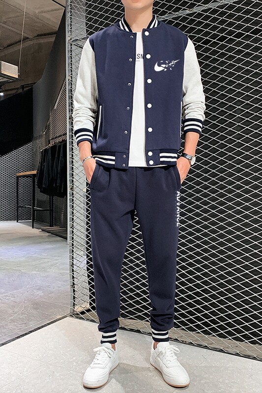 主推2025春季卫衣套装男青少年学生棒球服外套开衫男运动套装P95,男装休闲套装,星座211-2