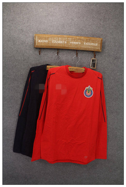 채널 레오파드 PU 말 남자 축구 가을 겨울 따뜻한 스포츠 훈련 긴 소매 탑 TPU22133