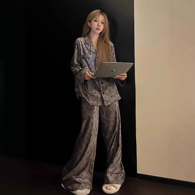 韩系凯蒂猫印花睡衣女秋套装ins