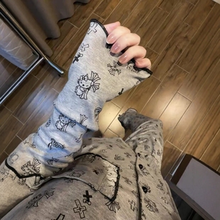 春秋季 长裤 可爱搞怪HelloKitty莫代尔睡衣女款 长袖 韩版 家居服套装