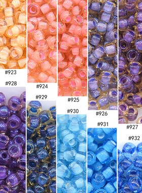 东宝TOHO米珠日本进口手编制串珠DIY材料11/0,2mm染芯系列923-926