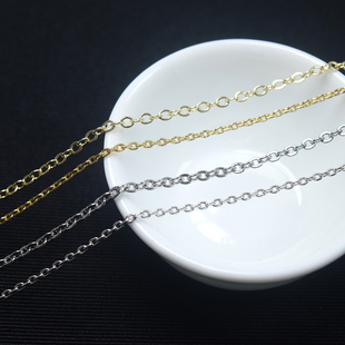 14K镀真金 DIY饰品材料O字链 项链手链配件 0.5m米链子链条保色好