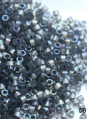 心欣DIY日本进口御幸古董珠1.6mm黑色丝光DB1818法绣串珠5g约910