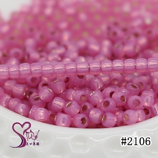 TOHO东宝米珠DIY手工串珠材料日本进口玻璃散珠#2106灌银蛋白2mm