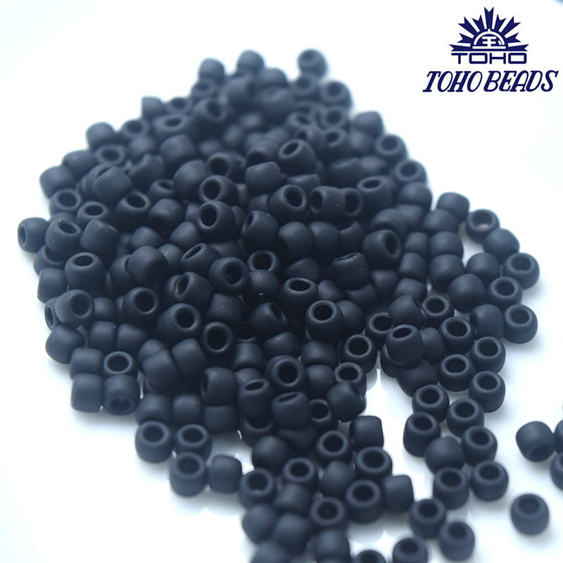 心欣进口日本进口TOHO东宝磨砂黑色米珠1.5mm2mm3mm玻璃串珠#49F