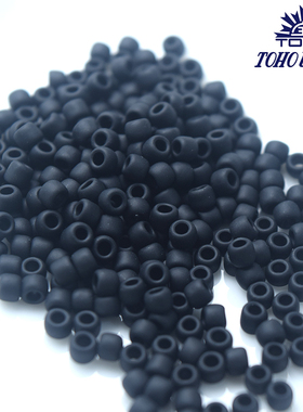 心欣进口日本进口TOHO东宝磨砂黑色米珠1.5mm2mm3mm玻璃串珠#49F