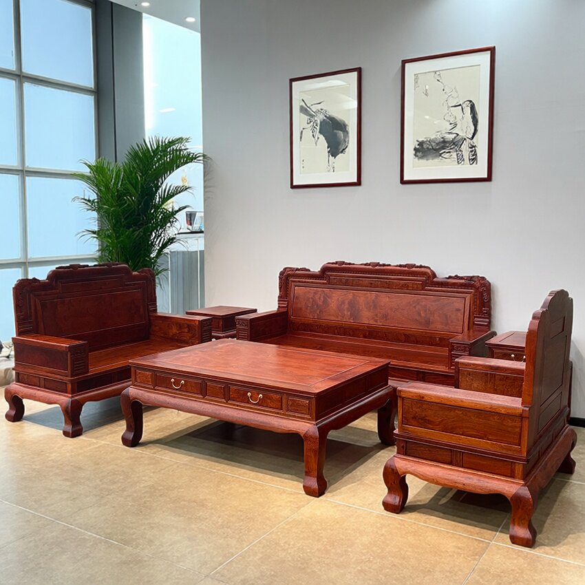 缅甸花梨新中式客厅卧室红木家具