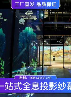 纱幕全息投影双面成像激光工程定制电动轨道立体影像户外夜游展厅3D立体舞台婚礼悬浮灰白色