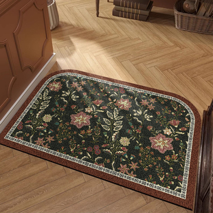 中古风进门丝圈地垫高级感入户门门口防滑脚垫门外门垫可裁剪地毯