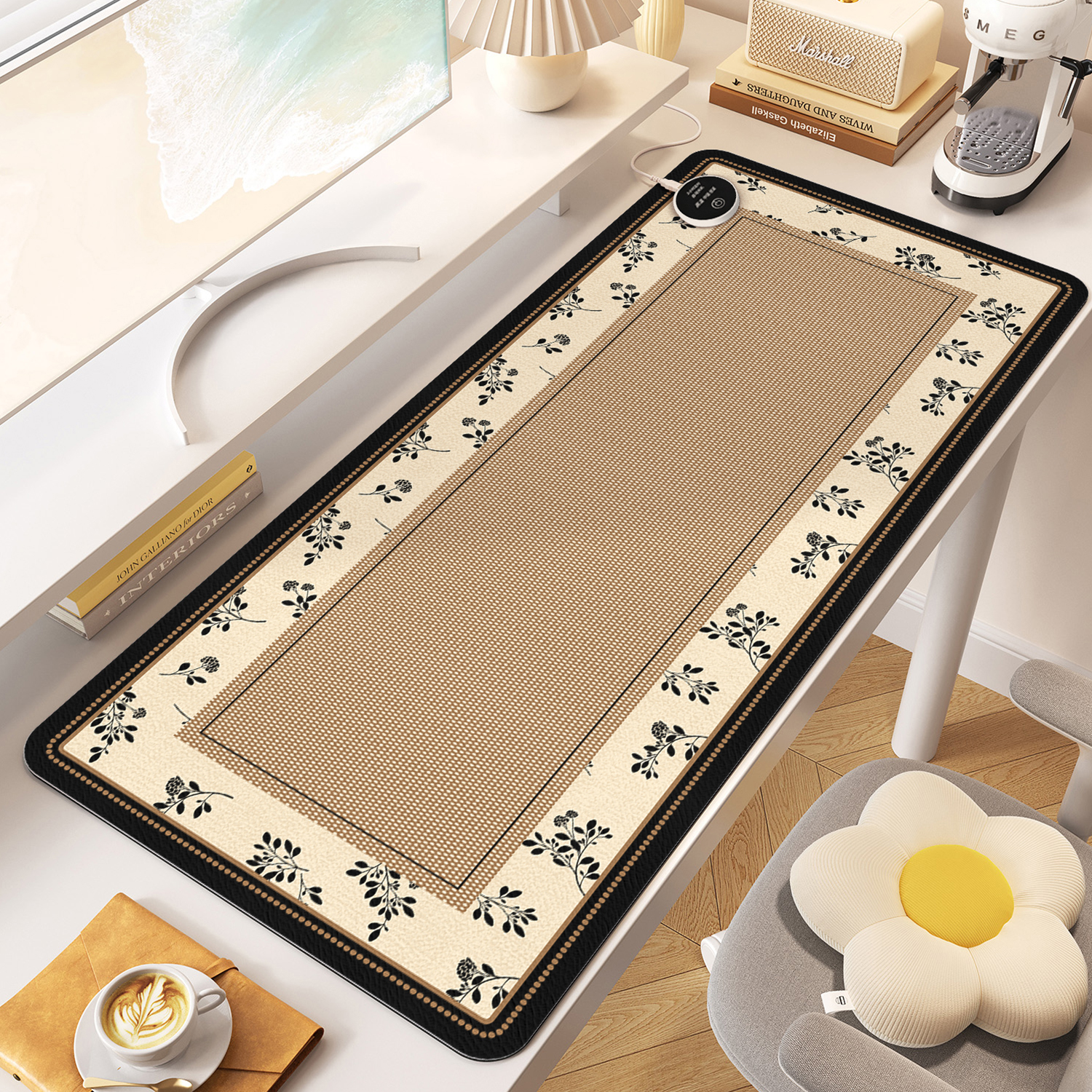 轻奢高级感办公室恒温加热暖手桌垫电脑专用发热鼠标垫电热书桌垫