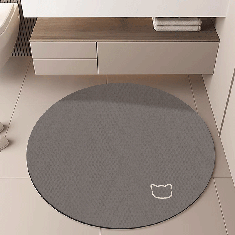 圆形浴室硅藻泥地垫卫生间浴室柜吸水速干脚垫洗漱台防滑防霉地毯,居家布艺,地毯,淘宝优惠券,粉丝福利购,淘宝优惠卷