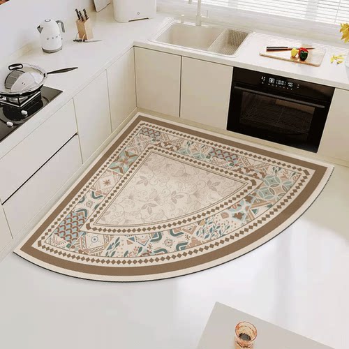 扇形厨房专用地垫网红防油防水地毯家用门口防滑垫子门垫吸水脚垫