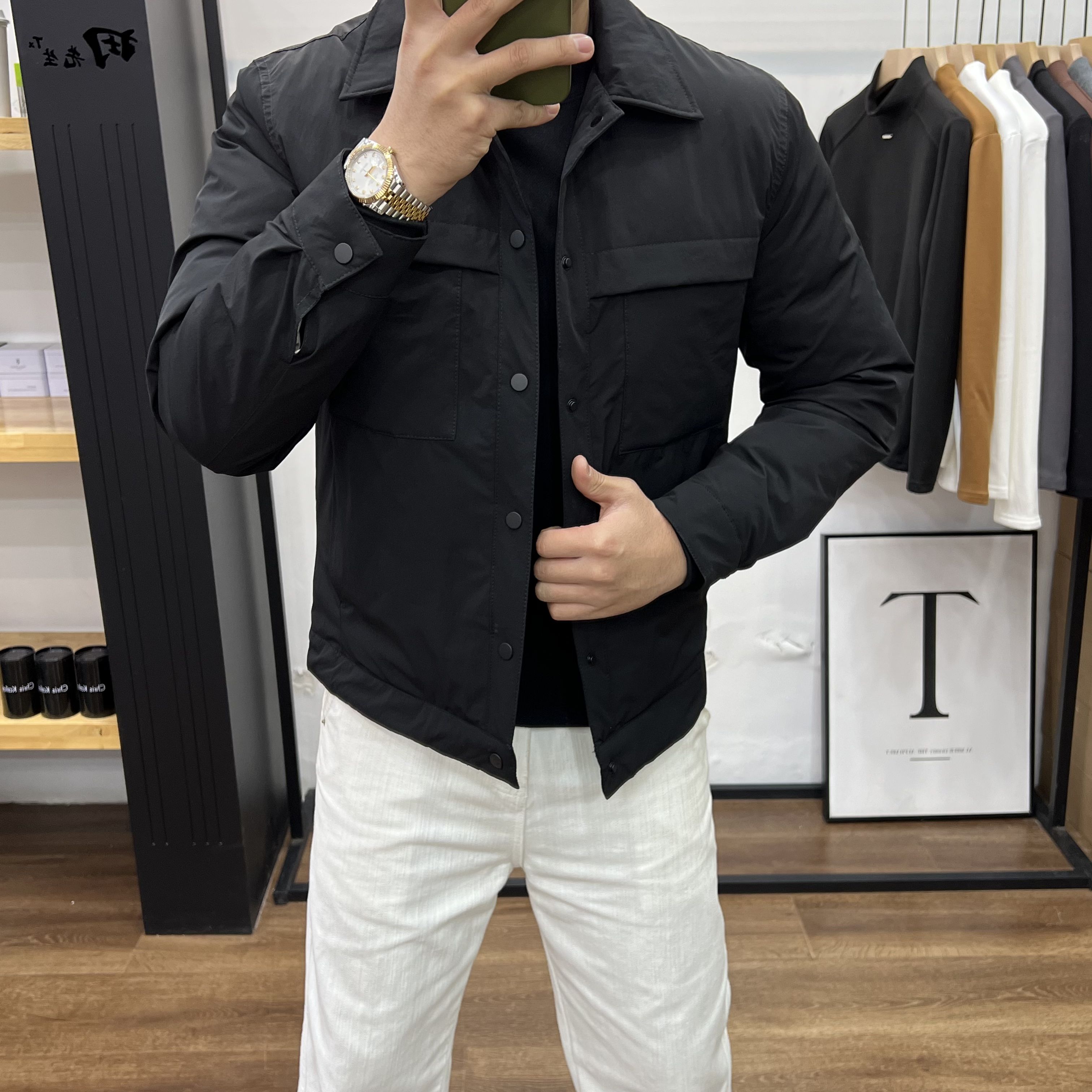 男士新款秋冬季百搭中老年羽绒服