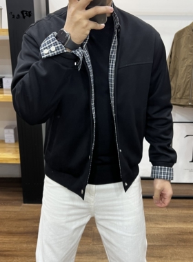 假两件夹克男士时尚流行痞帅上衣新款爆款春秋高级感拼接百搭外套