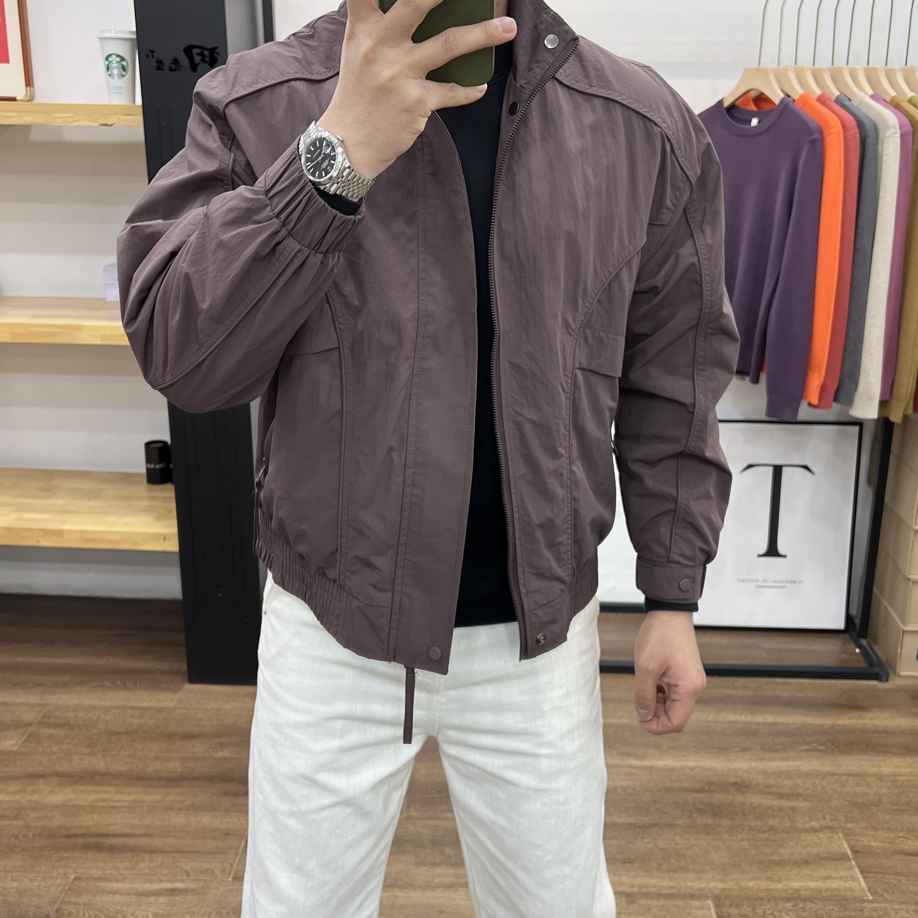 千人推荐田先生秋季修身夹克外套