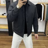 夹克时尚 白鸭绒男士 新款 羽绒服冬季 百搭休闲纯色上衣简约外套 厚款