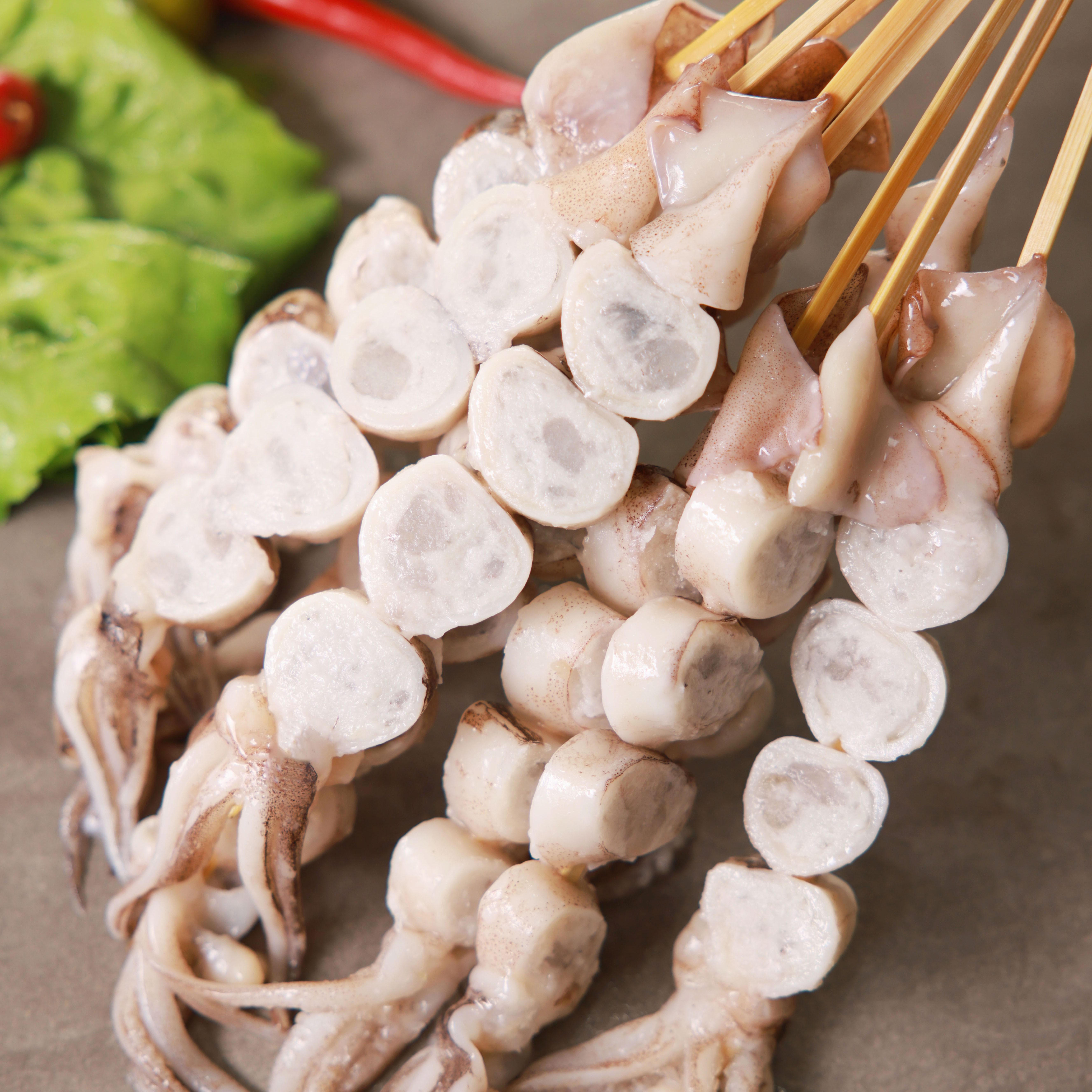 铁板大鱿鱼虾滑串烧烤油炸铁板半成品火锅露营野餐虾仁商用食材
