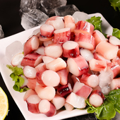 新鲜章鱼小丸子原料鱿鱼块商用冷冻章鱼粒八爪鱼足日料海鲜5斤