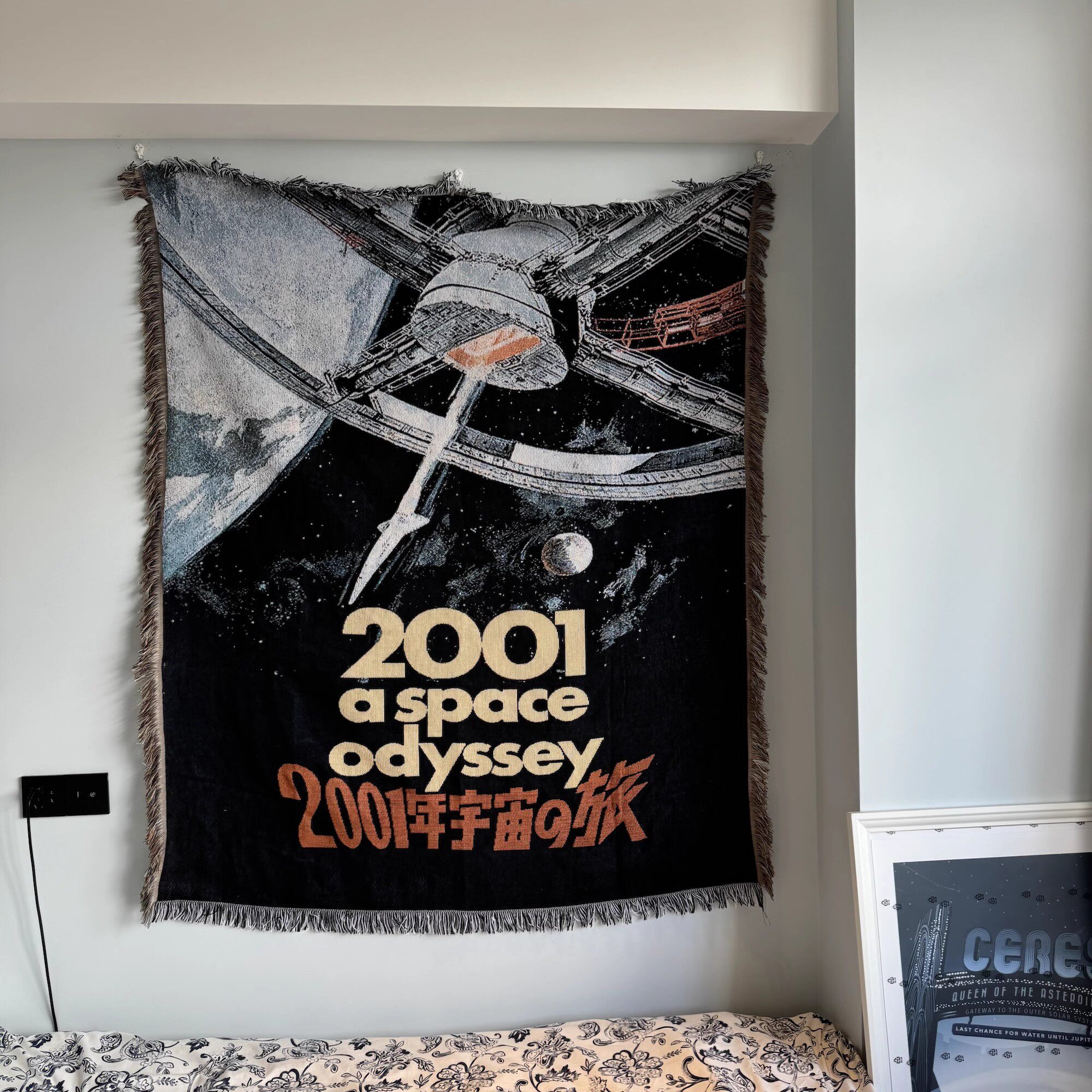 库布里克导演2001太空漫游A Space Odyssey 宇宙之旅中古风休闲毯